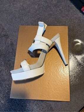 Gucci buckle platform heels